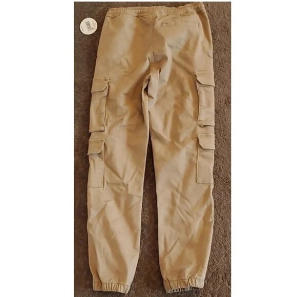 Boys Colorful Planet Camel Beige Cotton Twill Jogger Pants Size S M L XL NWT - Picture 5 of 6